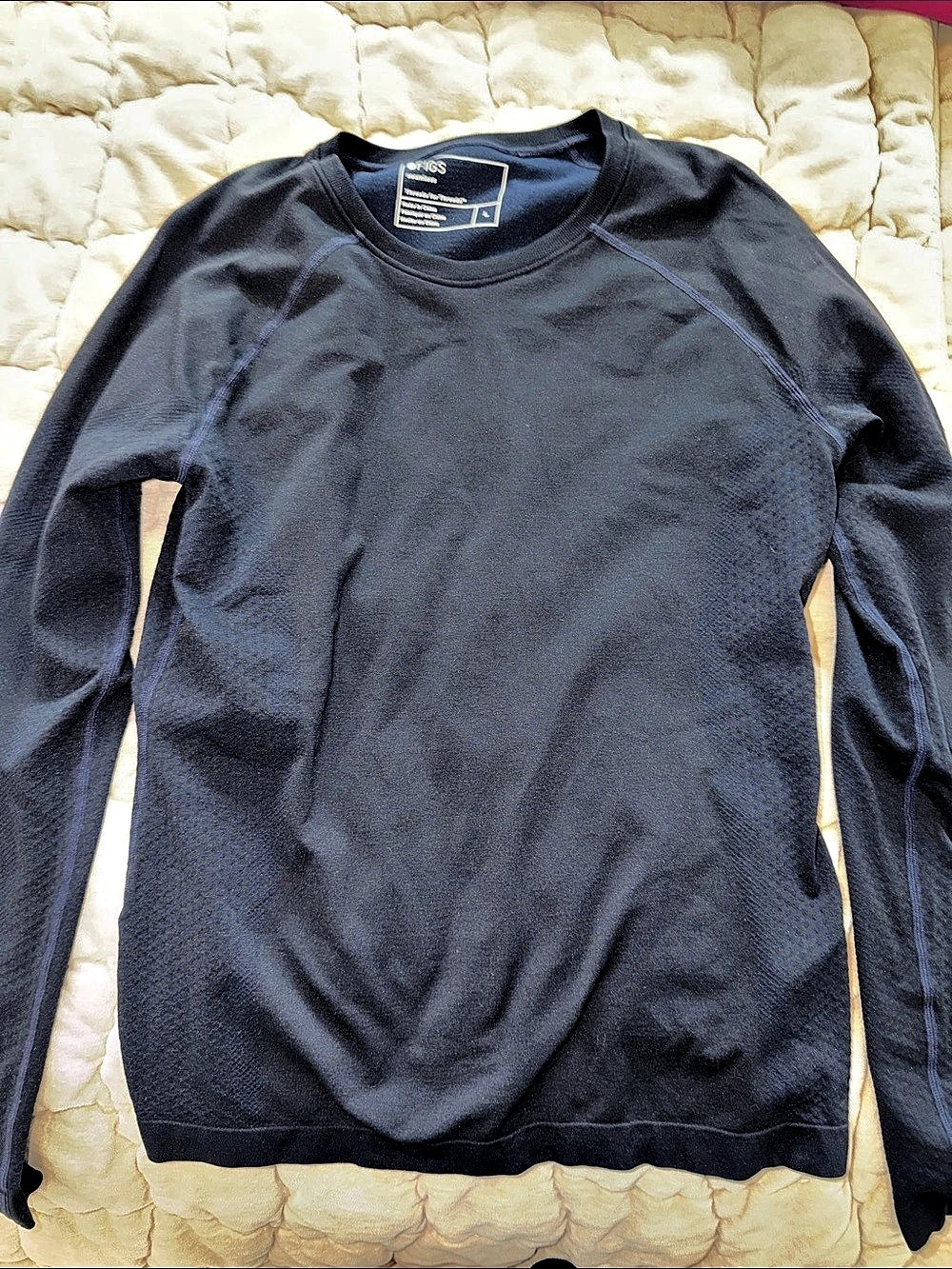 FIGS long sleeve underscrub navy blue
